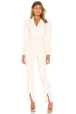 L’academie Women’s Hanriette Pant Ivory Ankle Split Pant Crepe Size Small